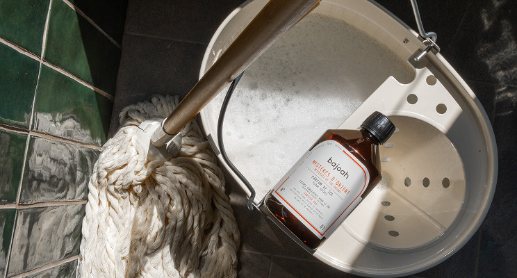 How do I use floor fragrances with a steam mop or a spray mop?